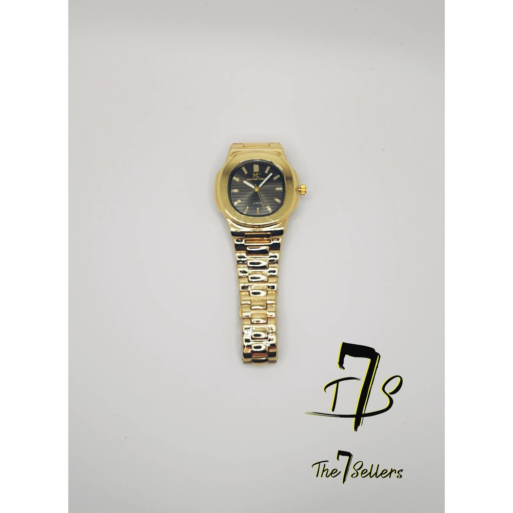 Montres Carlo Stainless steel watch (Black w/Gold